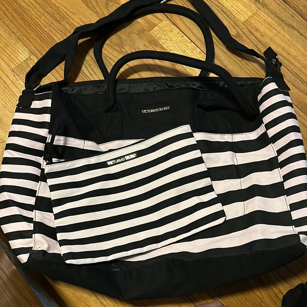 Victoria’s Secret weekend bag with matching makeup bag